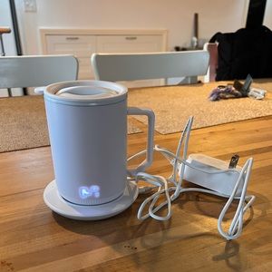 Ion self heating mug and charging coaster